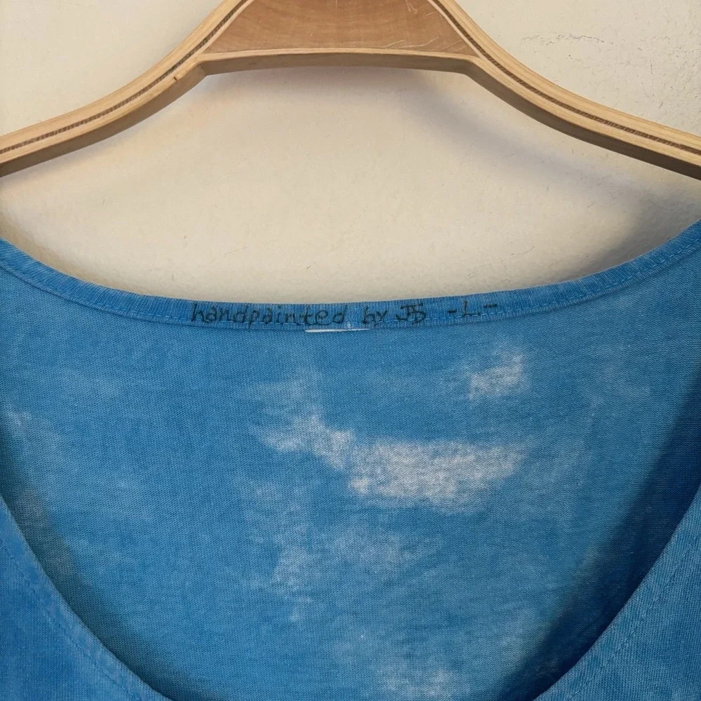 Women's 90s Art To Wear Dress Multicolor JB Hand Painted Dopamine Dressing L - Picture 3 of 7